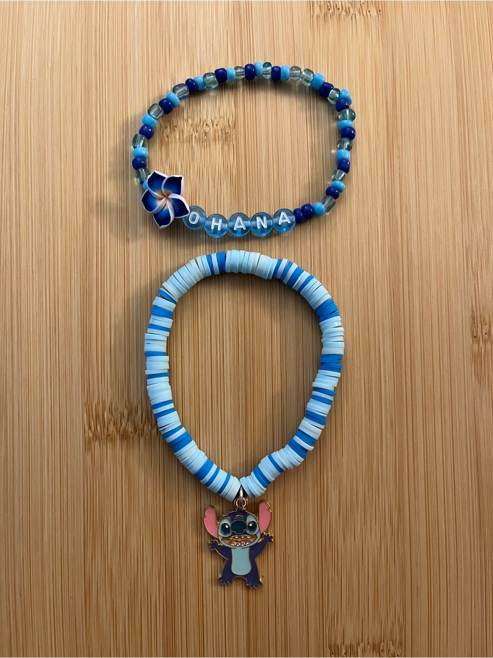 Disney Beaded Bracelet Set with Stitch Charm